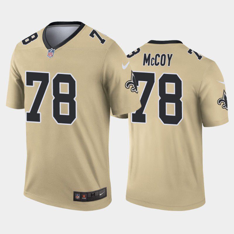 Men New Orleans Saints #78 Erik Mccoy Nike Gold Inverted Legend NFL Jersey